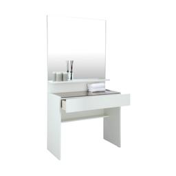 โต๊ะเครื่องแป้งท็อปกระจก รุ่นบลัง - สีขาว