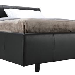 เตียงนอน รุ่นมินอตต้า ขนาด 6 ฟุต (พื้นเตียงทึบ) - สีดำ