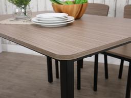 ชุดโต๊ะอาหาร รุ่นกันเนอร์ (โต๊ะ 1+เก้าอี้ 4) - ลายไม้ธรรมชาติ/ดำ