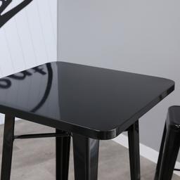 โต๊ะบาร์เหล็ก รุ่นโฮบาท - สีดำ
