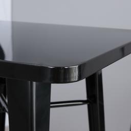 โต๊ะบาร์เหล็ก รุ่นโฮบาท - สีดำ