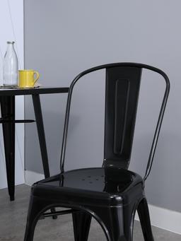เก้าอี้ทานอาหารเหล็ก รุ่นจีลอง - สีดำ