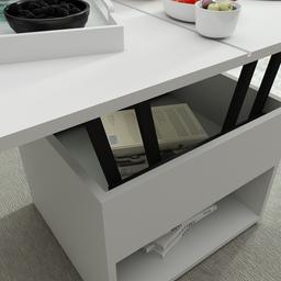 โต๊ะกลาง รุ่นลีฟ แอนด์ ไดน์ - สีขาว