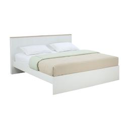 เตียงนอน พร้อมกล่องเก็บของใต้เตียง รุ่นมินิมอล ขนาด 6 ฟุต - สีขาว/เลอบาน่า โอ๊ค