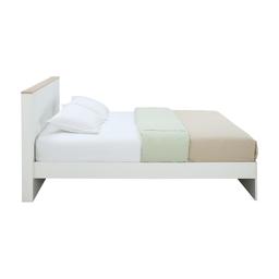 เตียงนอน พร้อมกล่องเก็บของใต้เตียง รุ่นมินิมอล ขนาด 6 ฟุต - สีขาว/เลอบาน่า โอ๊ค