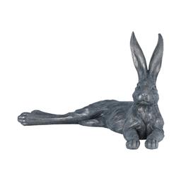 รูปปั้นกระต่ายป่านอน รุ่นแฮร์ - สีเทา