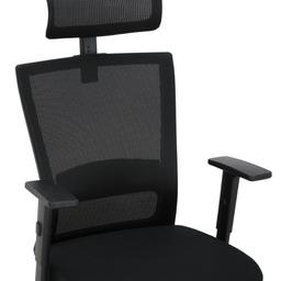 เก้าอี้สำนักงานพนักพิงสูง รุ่นโบโนบอส - สีดำ
