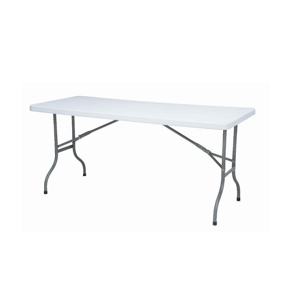 Furinbox โต๊ะพับอเนกประสงค์ รุ่นไททัน ขนาด 160 ซม. - สีขาว/เทา
