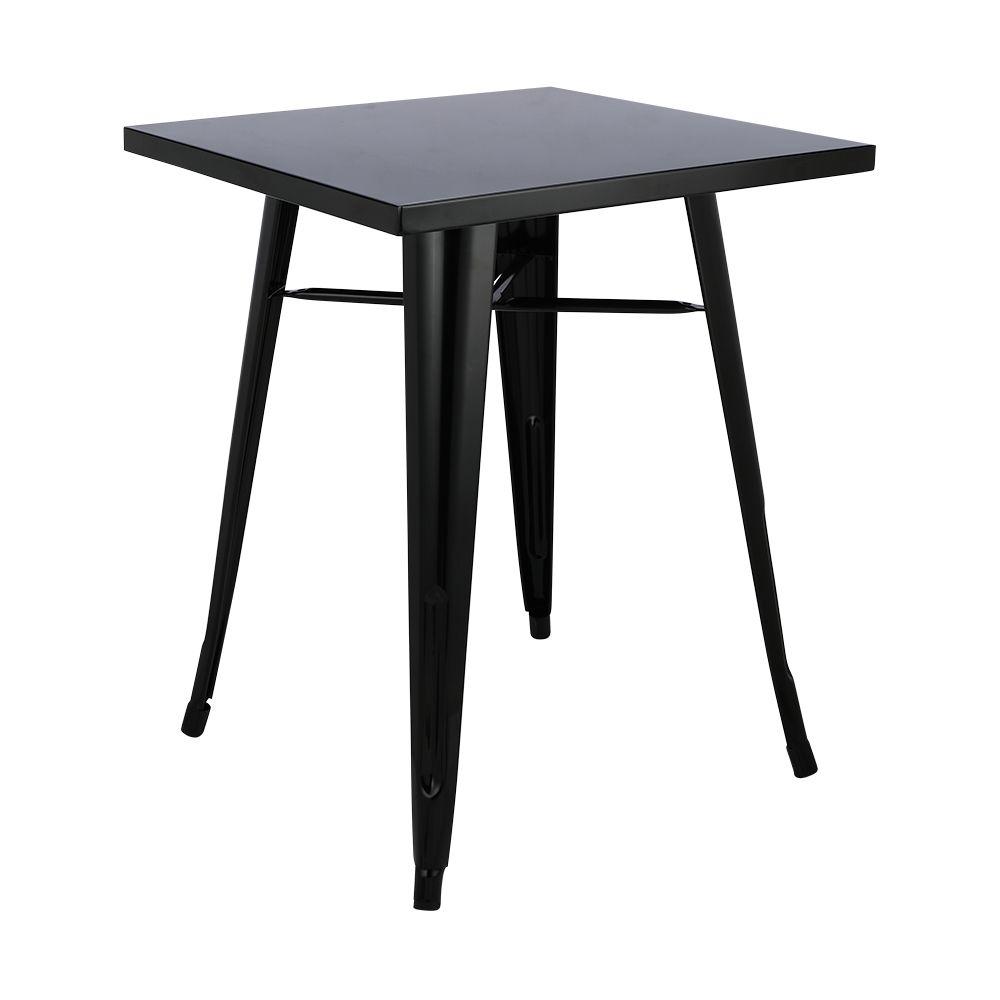 โต๊ะอาหารเหล็ก รุ่นจีลอง - สีดำ